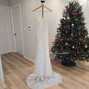 Lulus Remarkable Moment Floral Embroidered Lace-Up Maxi Dress White MSRP $298